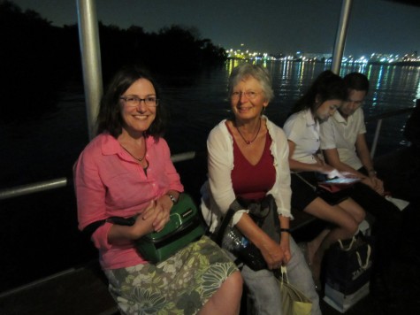 A very nice picture Peter took of his mother and me, on the 75th form of transport of the day. 