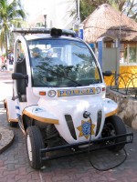 Tourist police go electric in Playa del Carmen.